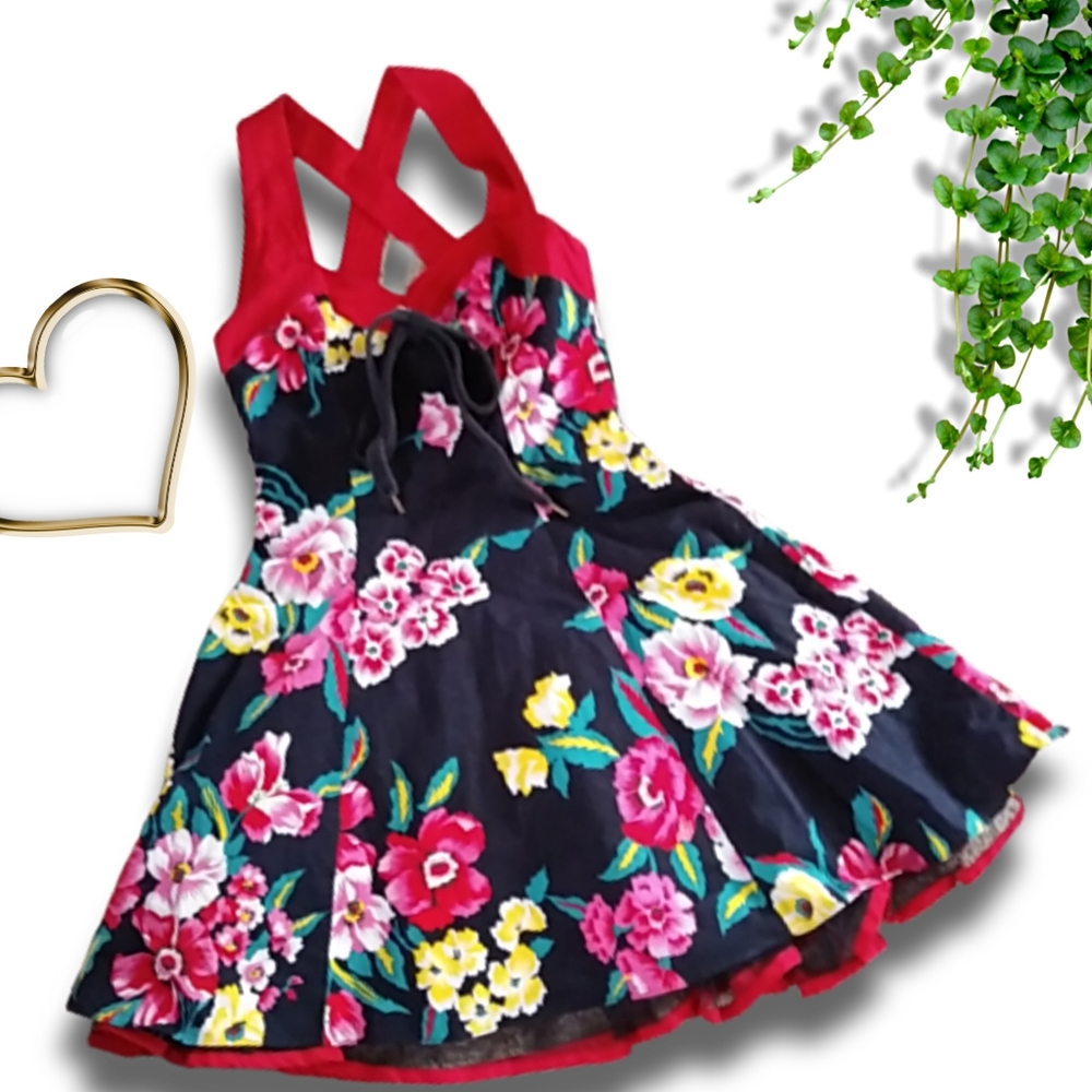 Floral Sleeveless Mini Dress Size Small